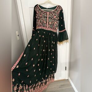 Embroidered Pakistani/indian Chiffon formal wear